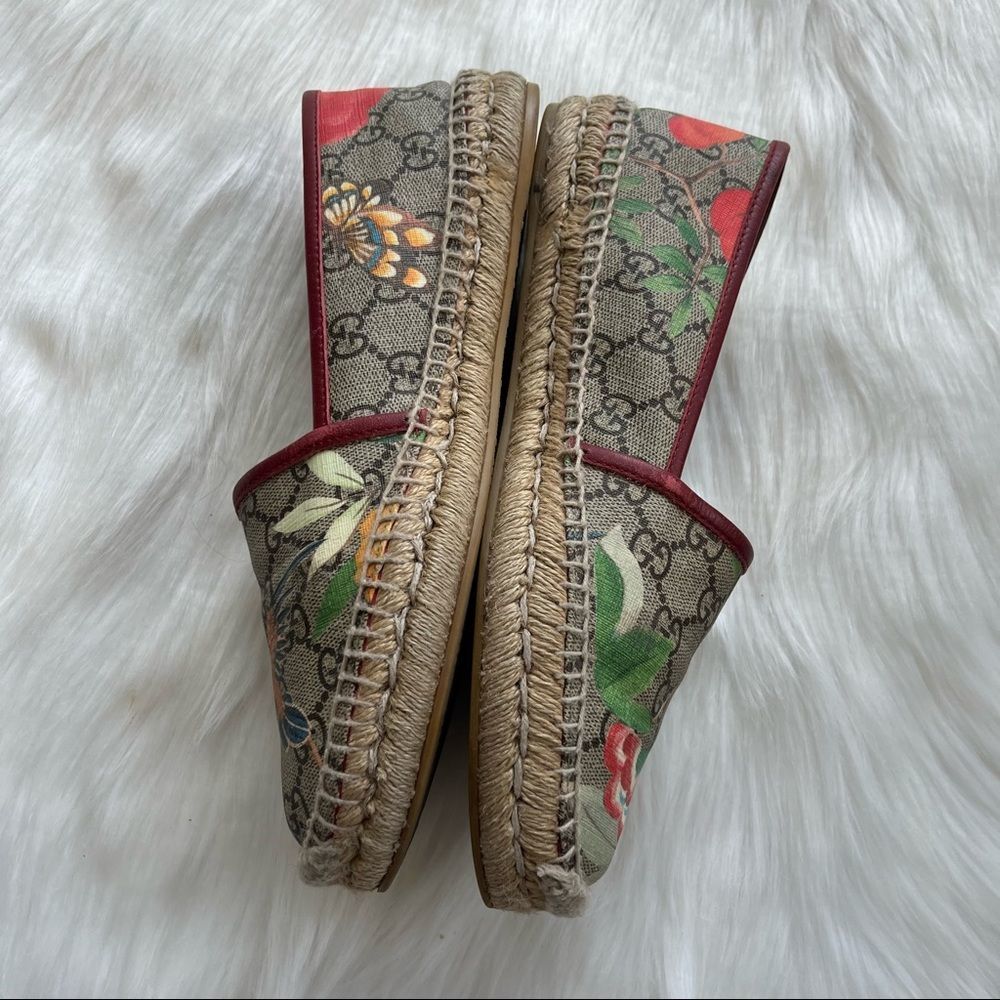 GUCCI Floral GG Web Supreme Espadrille + Dustbag sz. 39.5 - Picture 3 of 10